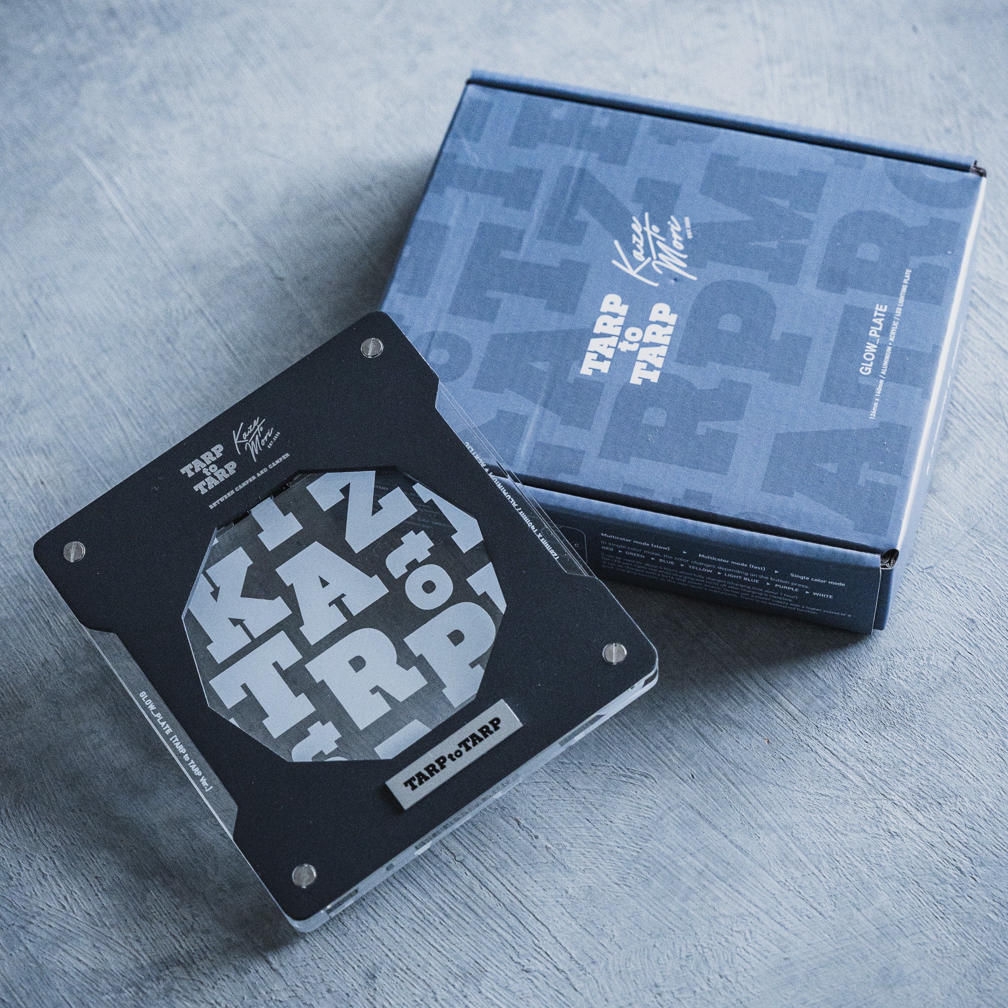 バーベキュー・調理用品 KAZETOMORI MAT TARP to TARP GLOW_PLATE (TARPtoTARP ver.)